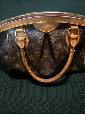 Louis Vuitton Monogram Canvas Satchel with Tan Leather Trim